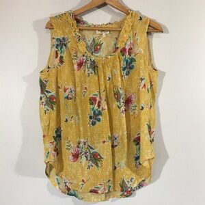 Hester &‎ Orchard Cotton Floral Sleeveless Blouse